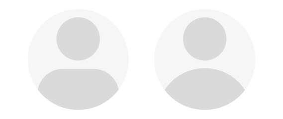 Vector flat illustration in grayscale. Avatar, user profile, person icon, gender neutral silhouette, profile picture. Suitable for social media profiles, icons, screensavers and as a template.