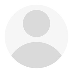 Vector flat illustration in grayscale. Avatar, user profile, person icon, gender neutral silhouette, profile picture. Suitable for social media profiles, icons, screensavers and as a template.