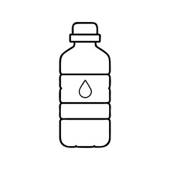 water bottle icon, water bottle line art - simple line art of water bottle, perfect for water bottle logos and icons