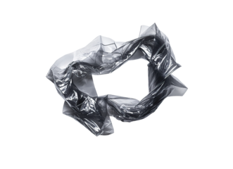 Crumpled transparent tape