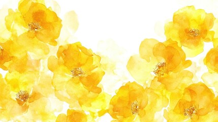 Watercolor illustration of yellow flowers