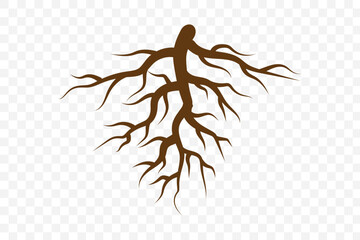 symmetric root silhouette. EPS 10.