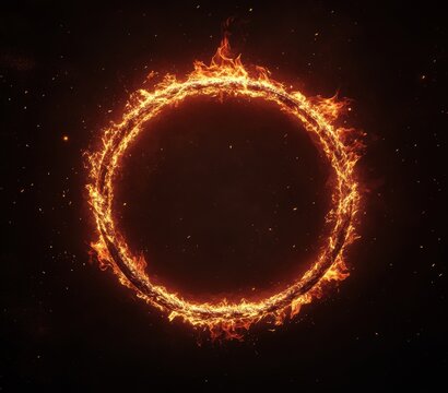 Fiery circular frame (7)