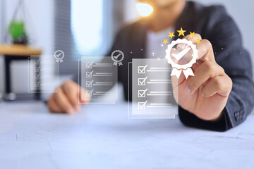 hand writing to approved certification with check mark on the document means that it has been...