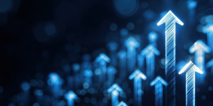 Arrows Soar Upward, Progress, Growth, and Success in a Dynamic World, Achieving Ambitions Through Consistent Effort.