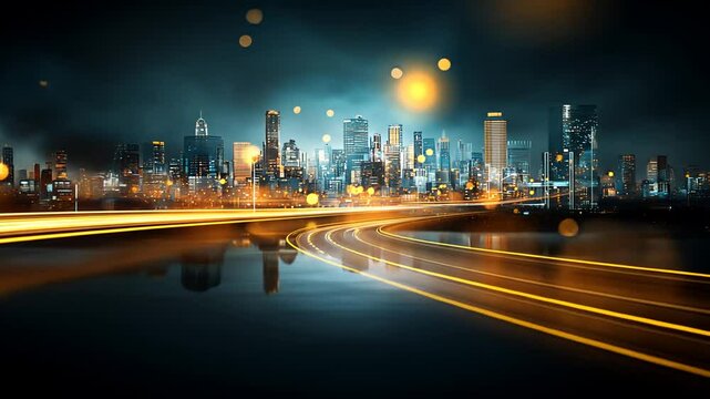 Urban night lightscape