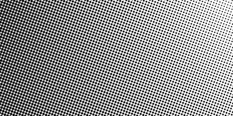 Dotted gradient vector illustration, white and black halftone background, horizontal seamless dotted lines, monochrome dots texture backdrop, retro effect. modern