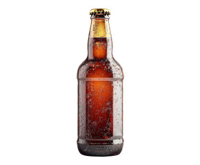 Refreshing beverage bottle modern aesthetic isolated on transparent background