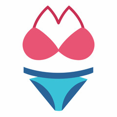 Beach-bikini Colorful National Bikini Day art for summer tees, posters, and digital projects.