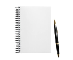 Sketching ideas in a notebook with a pen desk stationery minimalist approach isolated on...
