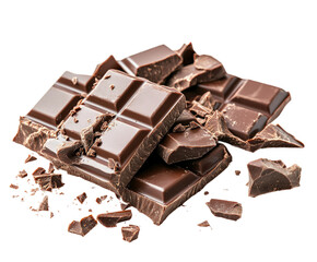 Melting dark chocolate bar kitchen food cozy environment indulgence isolated on transparent background