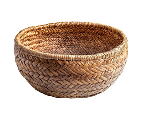 Woven basket creation artisan workshop craft demonstration rustic view isolated on transparent background