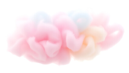 Obraz premium Soft Pastel Colored Cotton Candy Clouds – Fluffy Snack for Festivals, HD and 4K image