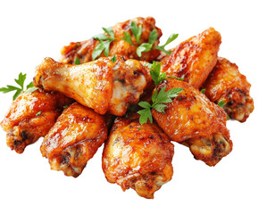 Delicious chicken wings recipe kitchen food cozy atmosphere cooking isolated on transparent background
