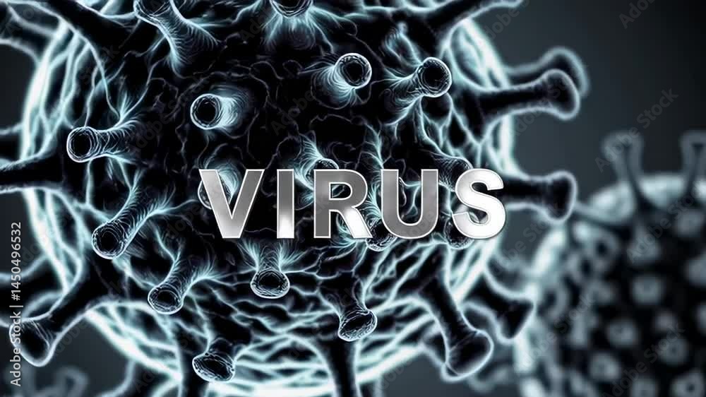 Poster virus cells are multiplying and spreading, creating a potentially dangerous situation for human heal