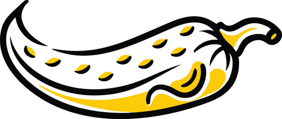 Chives Vegetable Vector Illustration on White Background

