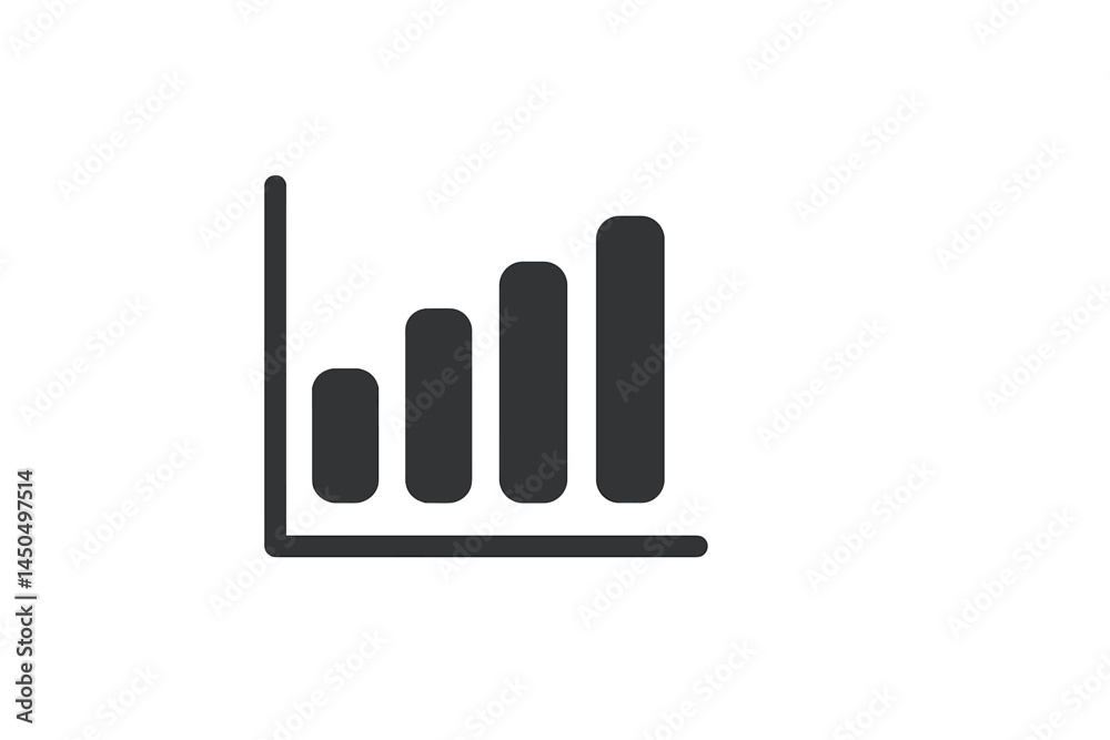 Poster growth chart displaying increasing data trends for business analysis and decision-making in a modern