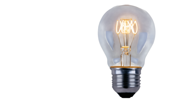 Light bulb, isolated on white background