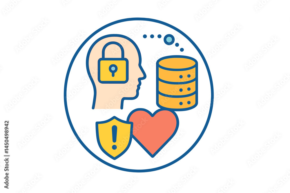 Poster protecting data privacy through secure mental strategies in digital spaces