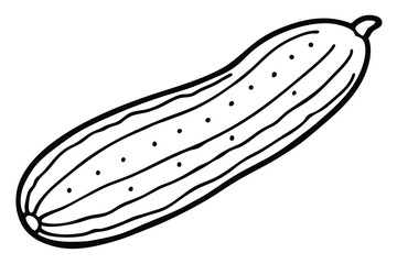 Cucumber Vegetable Vector Illustration Isolated on White Background

