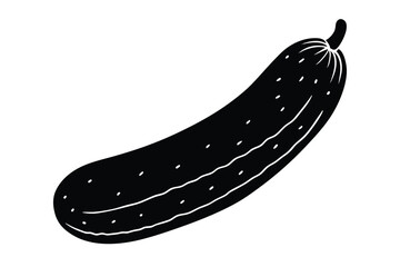 Cucumber Vegetable Vector Illustration Isolated on White Background

