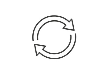 Circular arrows symbolize recycling and sustainability in a minimalistic design for eco-friendly initiatives