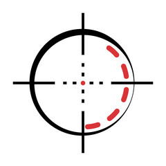 Target element line vector icon