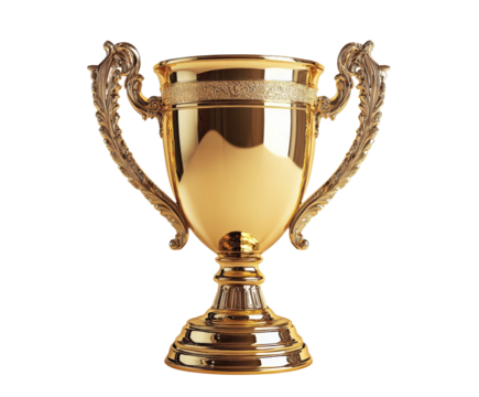 Celebration trophy award ceremony event venue elegant view isolated on transparent background
