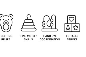 Activities for infant development, focusing on teething relief, fine motor skills, and hand-eye coordination in a playful setting