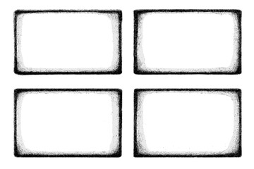 Blank canvas inspiration for creativity and design with four empty frames