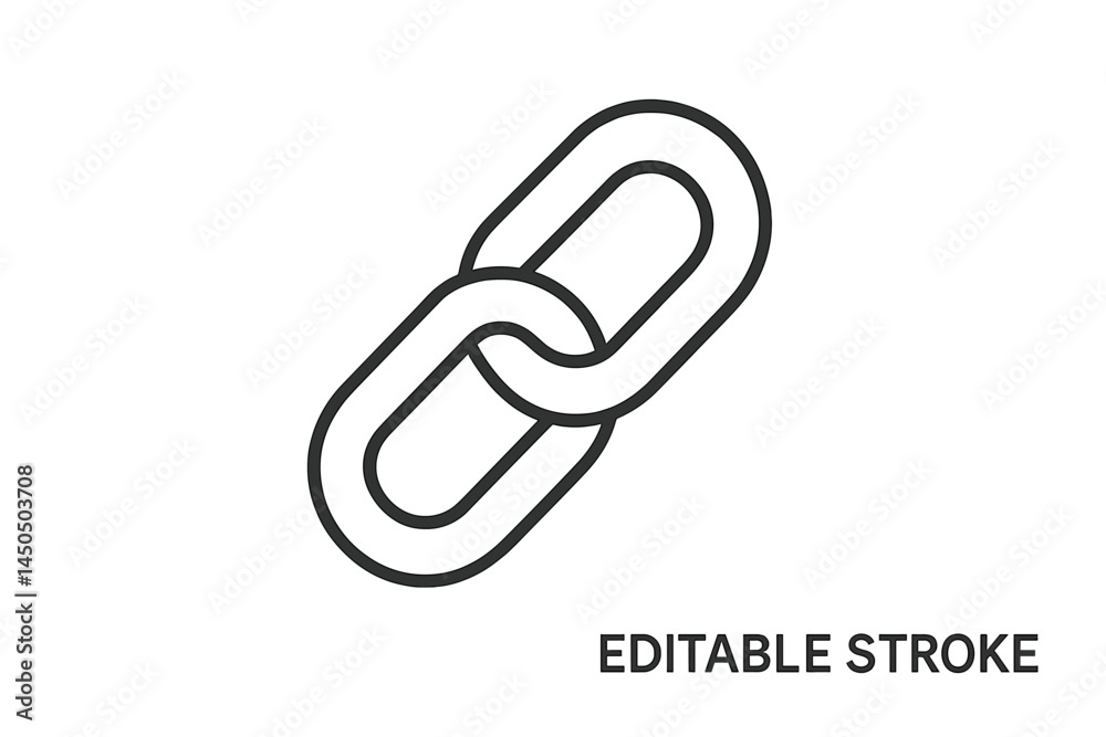 Poster vector illustration of an interconnected chain link design symbolizing teamwork and unity in a minim