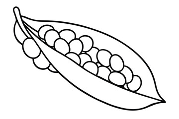 Mung Beans Vegetable Vector Illustration Isolated on White Background

