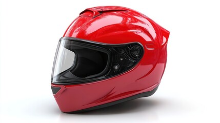 Fototapeta premium A motorbike safety helmet, isolated white background