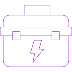 Electric suitcase icon single vector illustration
