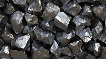 Dark gray and black rock texture rough surface dense pile industrial background