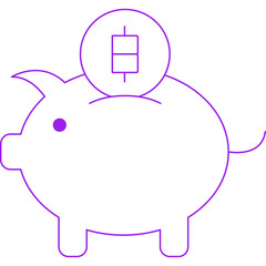 Money saver icon single vector illustration