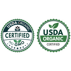 USDA Organic, Certification stamp, Label Logo ,symbol Badges label ,vector icon