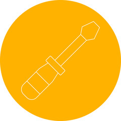 Screw driver icon single vector illustration