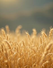 Obraz premium Golden Wheat Field at Sunset