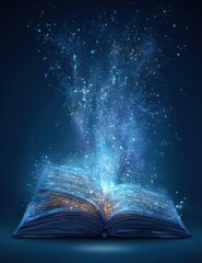 Magic Book: Glowing Pages Reveal Enchanting Stories with Mystical Power, Unveiling Secrets and Wonders.