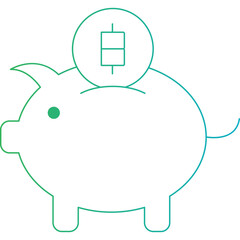 Money saver icon single vector illustration