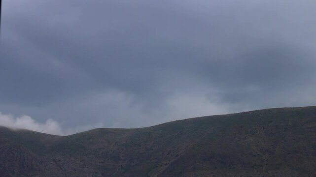 Timelapse movement of clouds in the sky