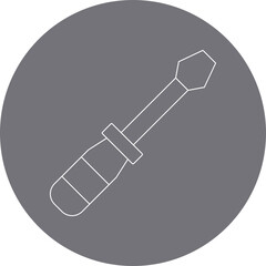 Screw driver icon single vector illustration