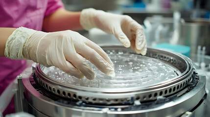 Fototapeta premium researcher_handling_lab_tools,
