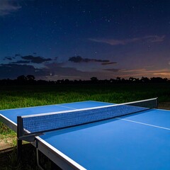 tennis court in the night