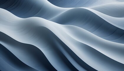 Fototapeta premium Abstract composition featuring smooth, undulating waves in shades of blue and white.