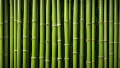 Obraz premium A close up of vibrant green bamboo stalks create a striking, organic natural pattern.