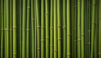 Fototapeta premium A vibrant display of bamboo stalks, creating a textured and verdant background.