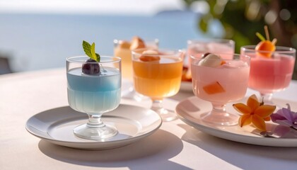 美しいフルーツゼリー