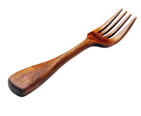 Using a wooden fork for cooking rustic kitchen utensils and culinary artistry isolated on transparent background